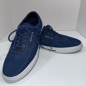 Tommy Hilfiger Navy Canvas Low-Top Sneakers